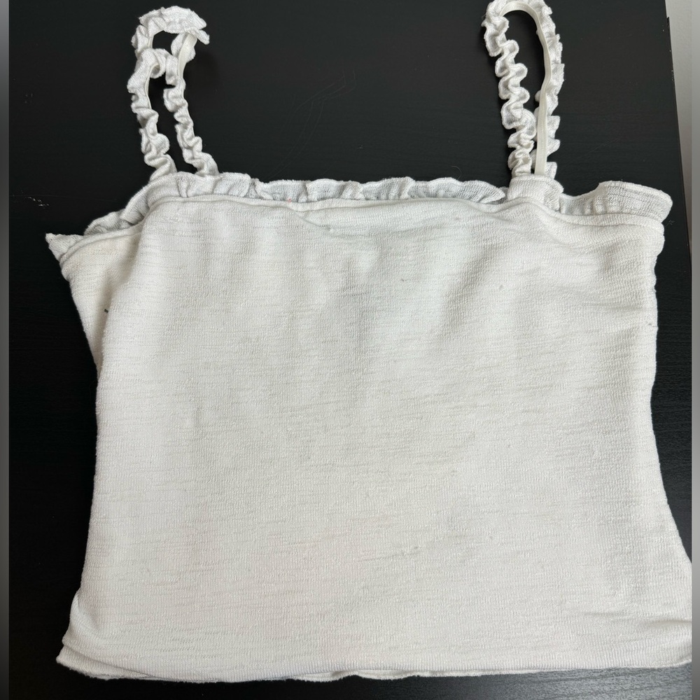 Princess Polly White Tank Top Size 2